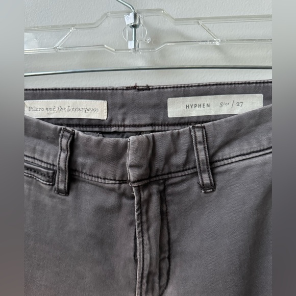 Anthropologie PILCRO Pants HYPHEN CROP WIDE LEG Sable Frayed Hem Stretch - Picture 4 of 4